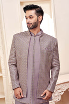 Purple Checks: The Perfect Ethnic Men'S Wear