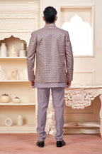 Purple Checks: The Perfect Ethnic Men'S Wear