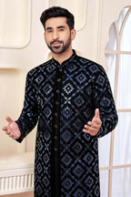 Black Indo-Western Outfit With Striking  Mirror Work