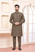 Mehndi Green Indo-Western Outfit With Exquisite Design