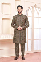 Mehndi Green Indo-Western Outfit With Exquisite Design