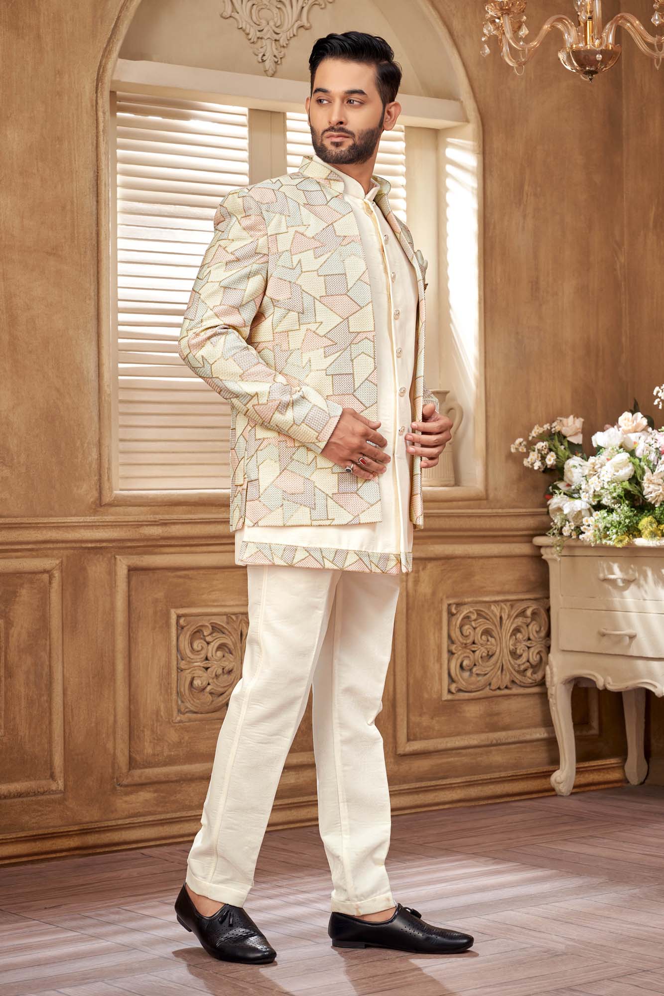 Pastel Jodhpuri Set For Men