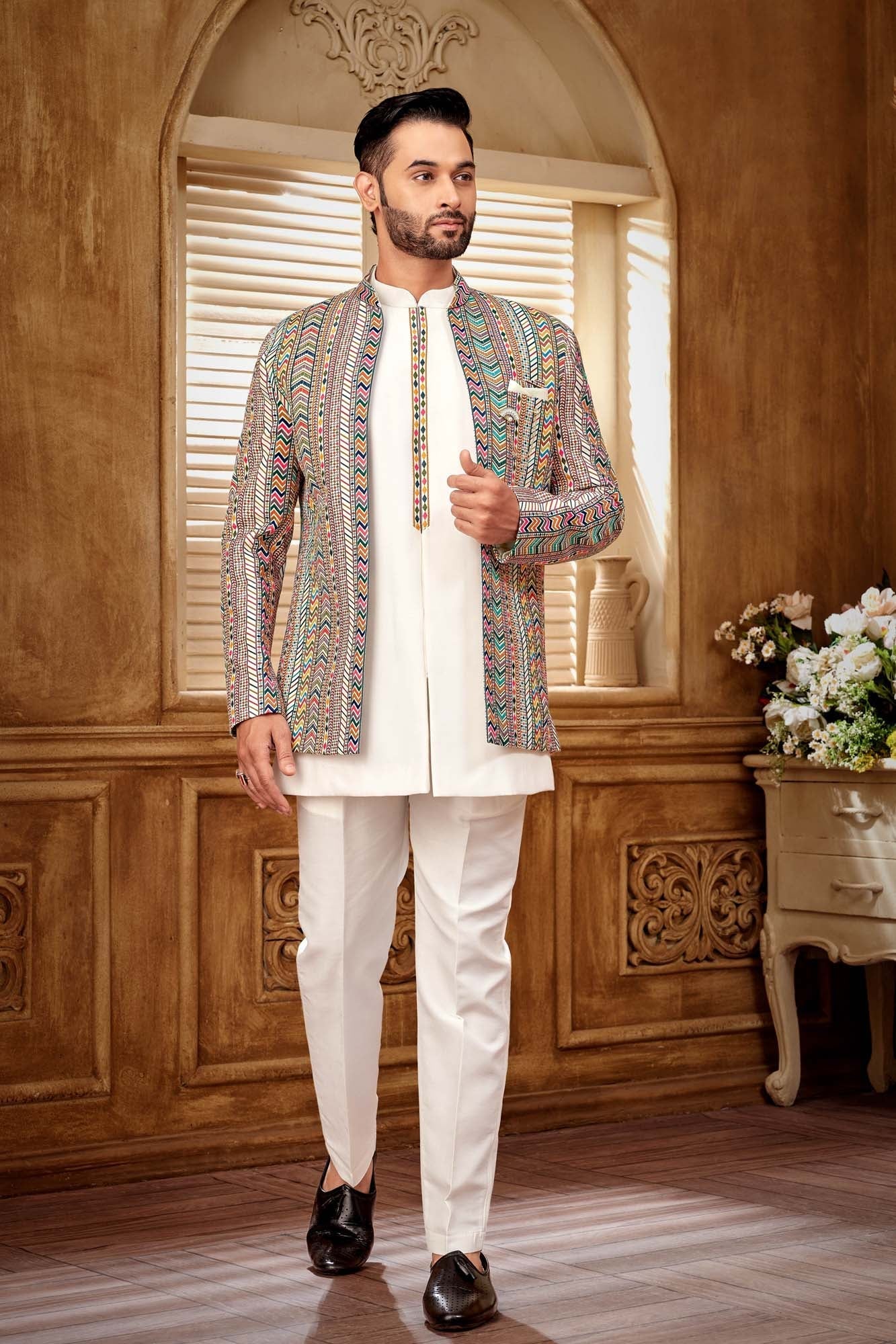 Multi Coloured Jodhpuri Set