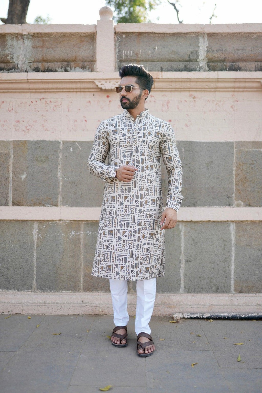 Organic Fabric Printed Kurta 11050