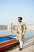 Organic Fabric Printed Kurta 11057-B