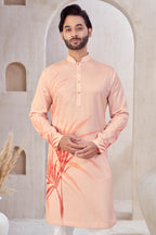 Peach Printed Kurta Look