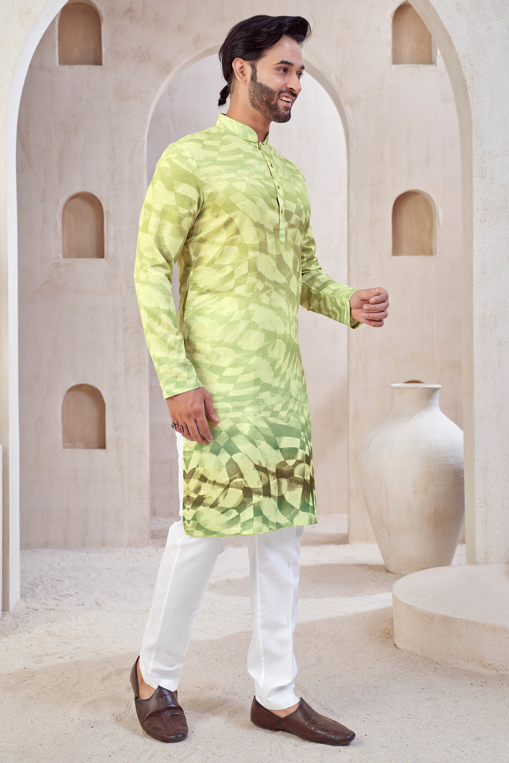 Lime Mirage Kurta