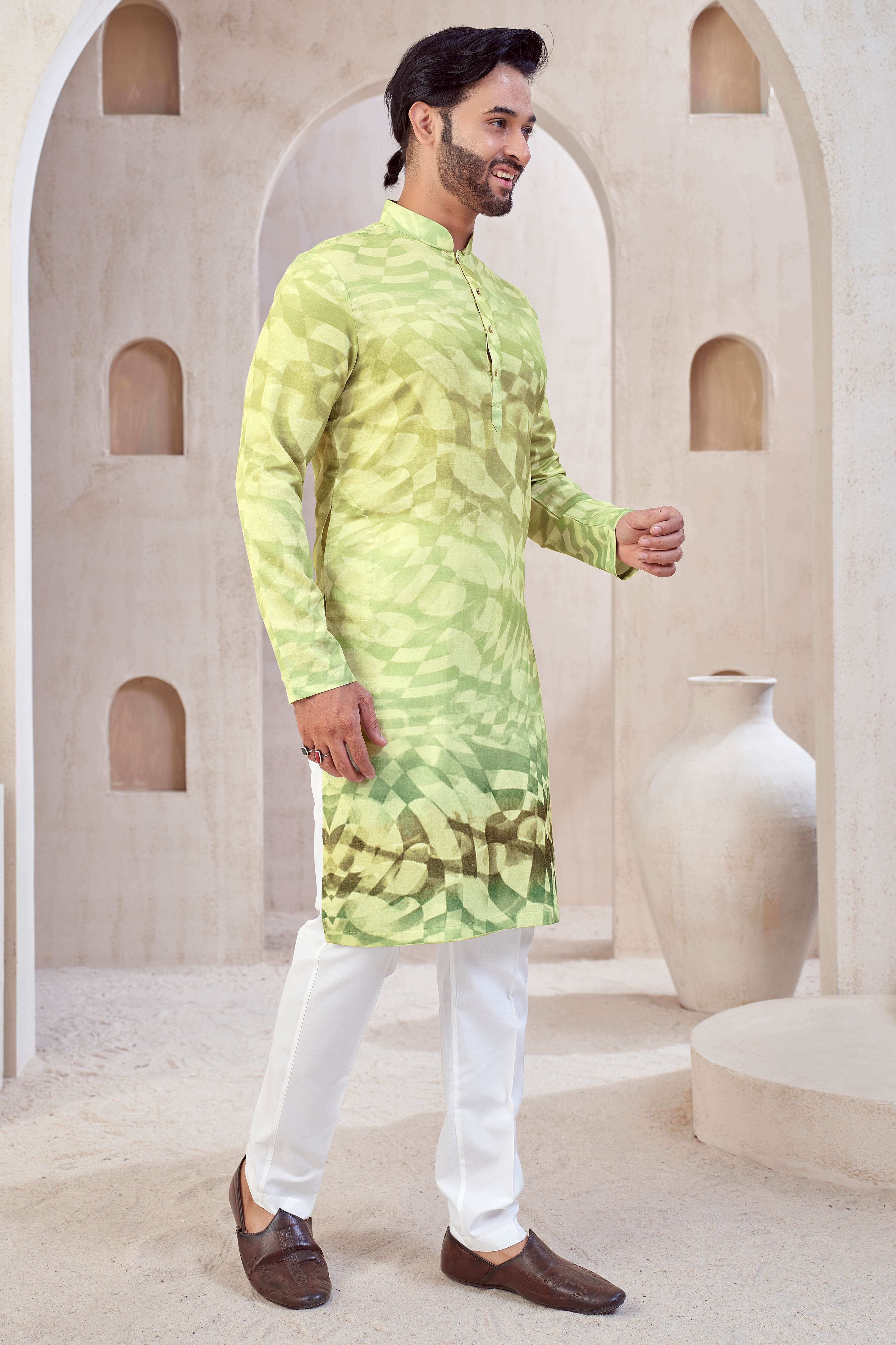Lime Mirage Kurta