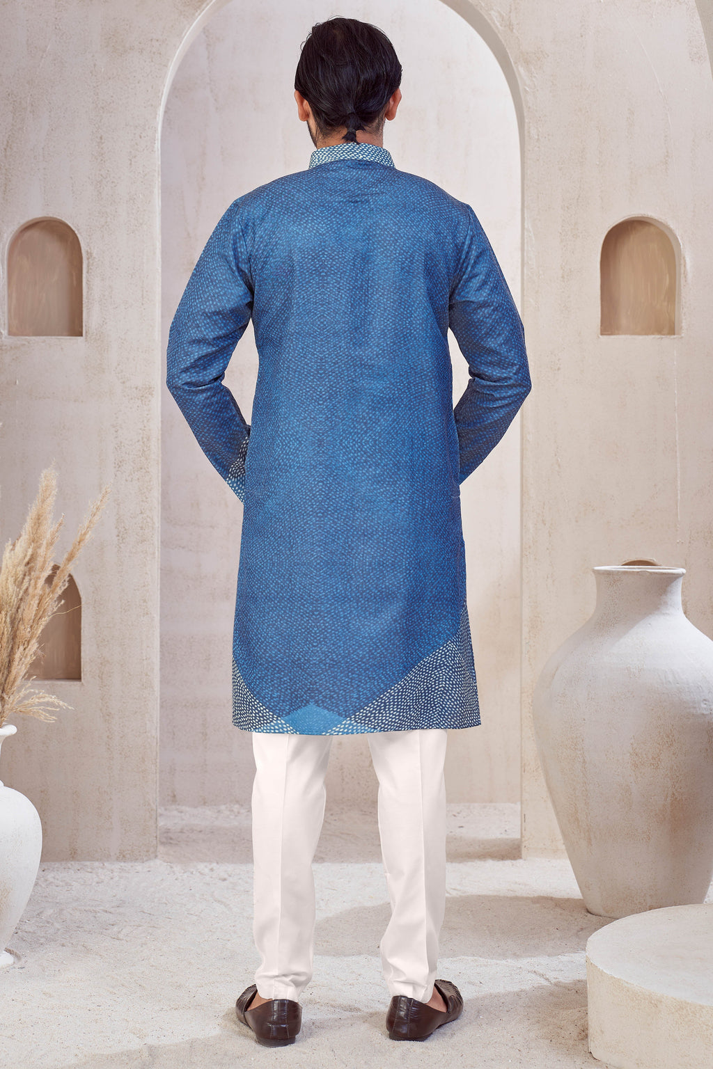 Indigo Abstract kurta