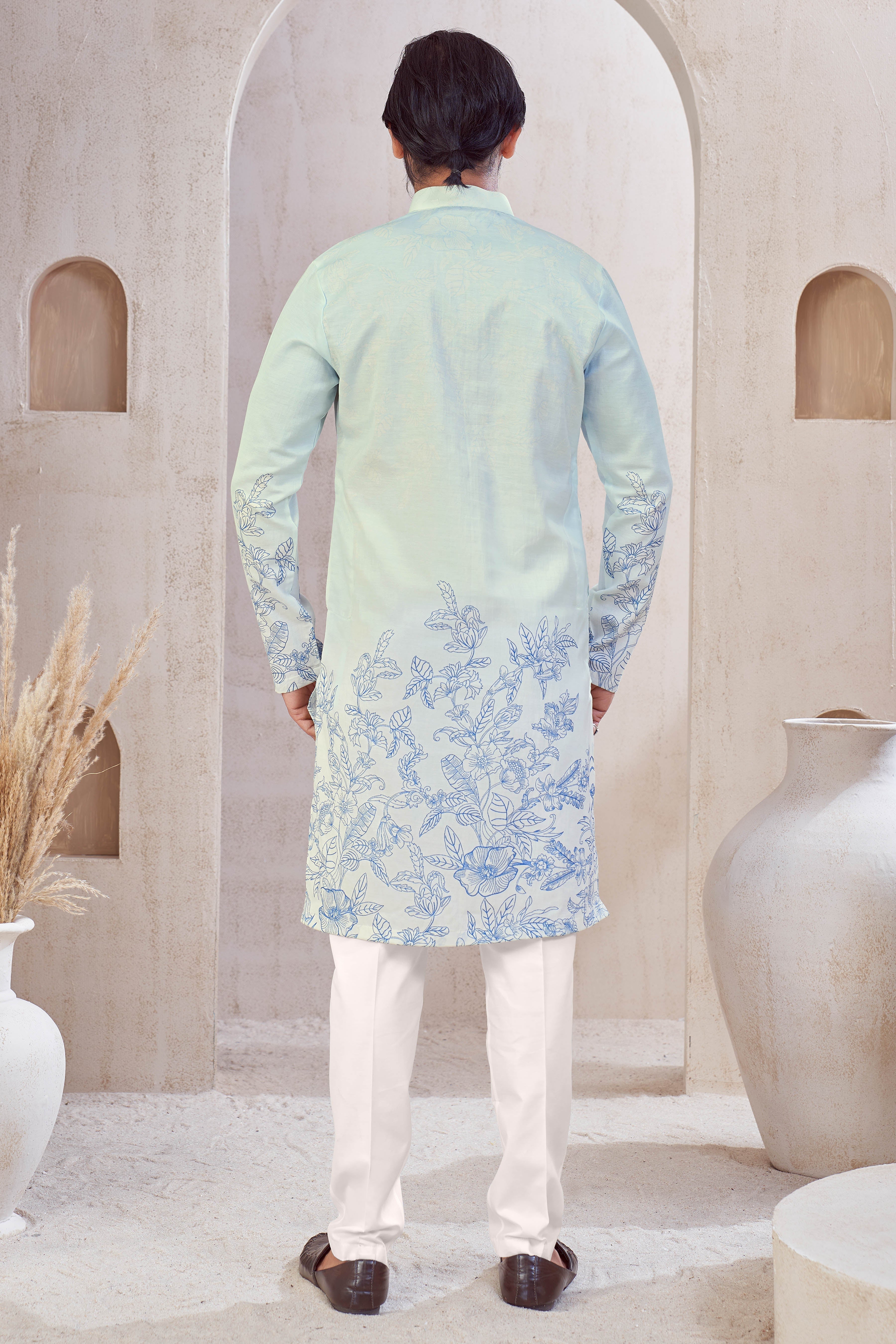 Sky Bloom Kurta
