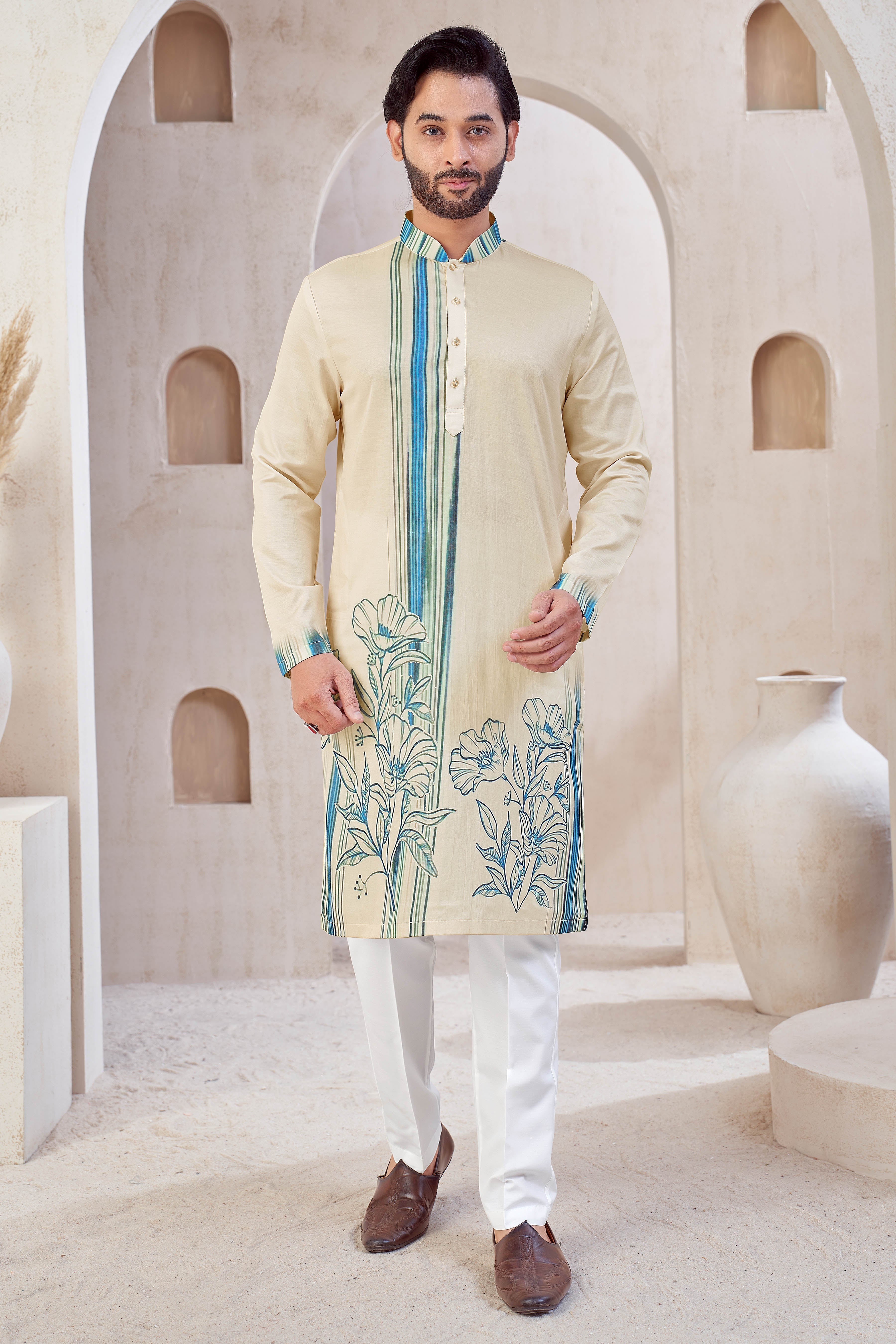 Aqua Bloom kurta