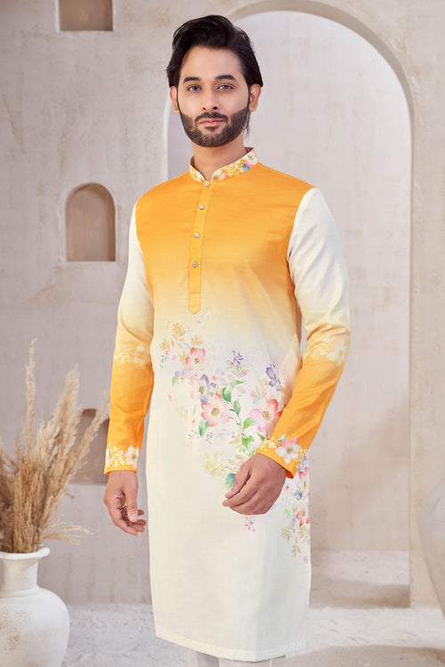 Golden Dawn Blossom Kurta