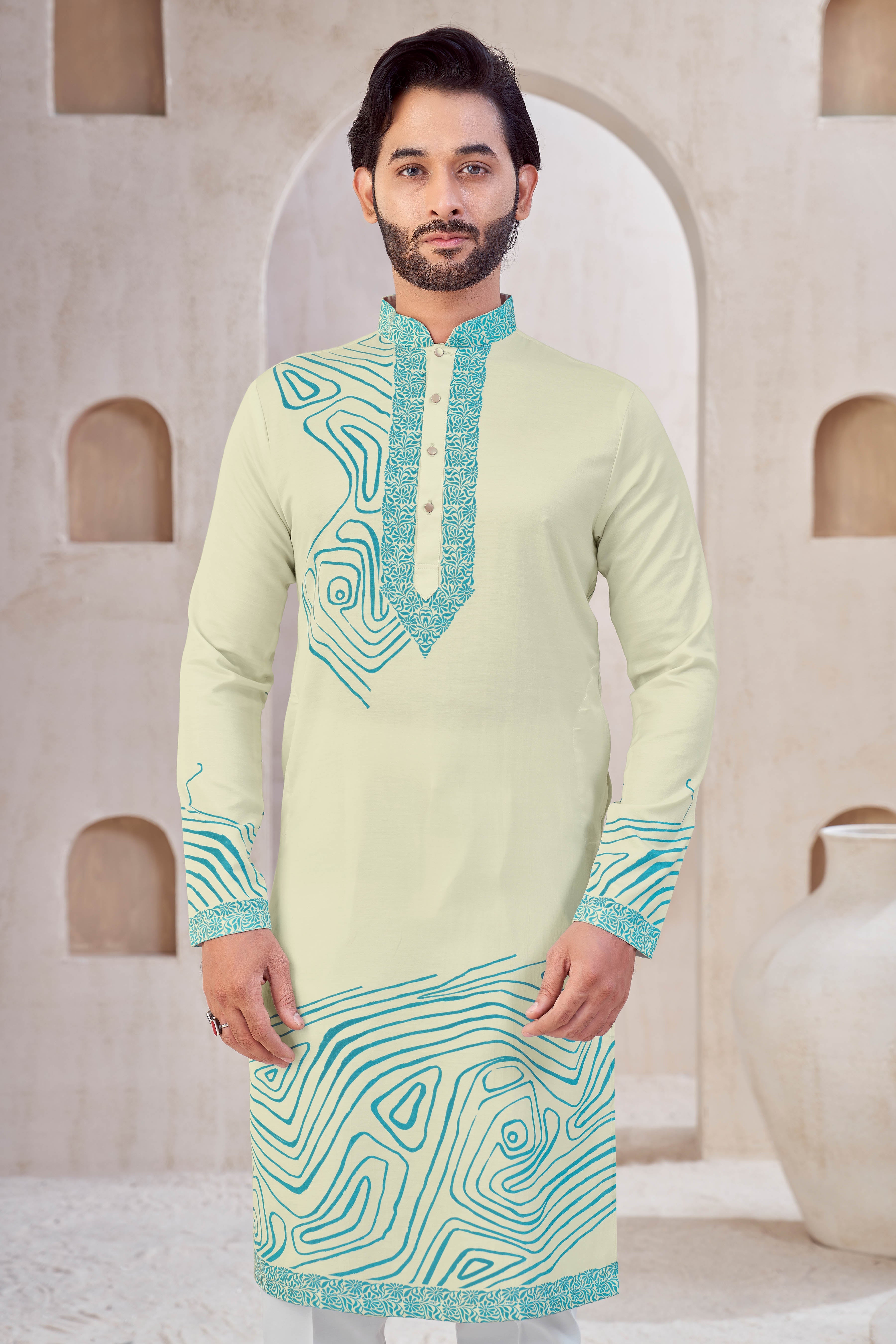 Aqua Maze Kurta