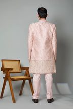 Wedding and Sangeet Wear Embroidered Indo-western in Light Pink