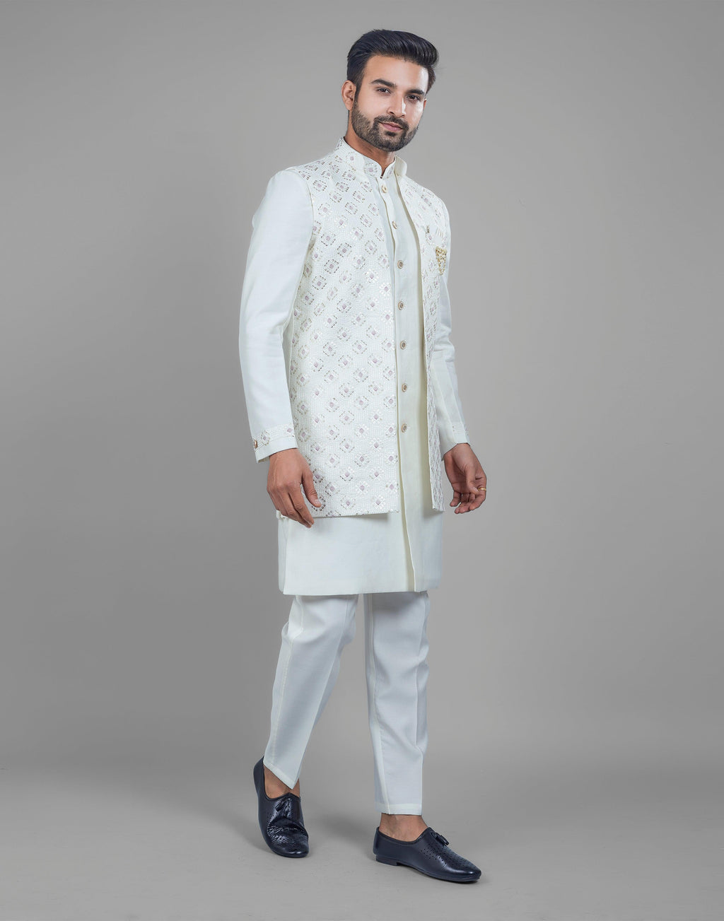 Indo Western with Long Jacket 6617