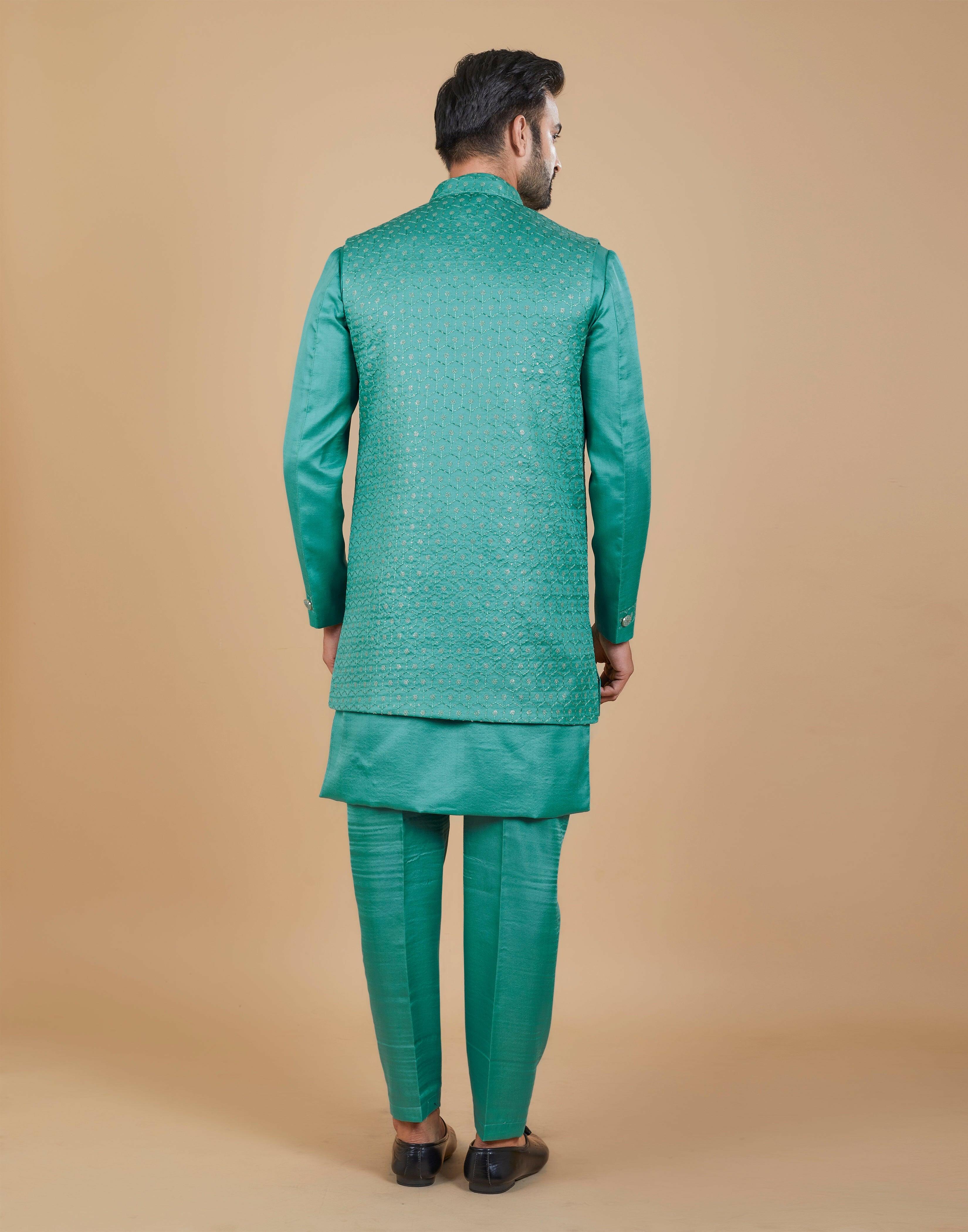 Indo Western with Long Jacket 6626