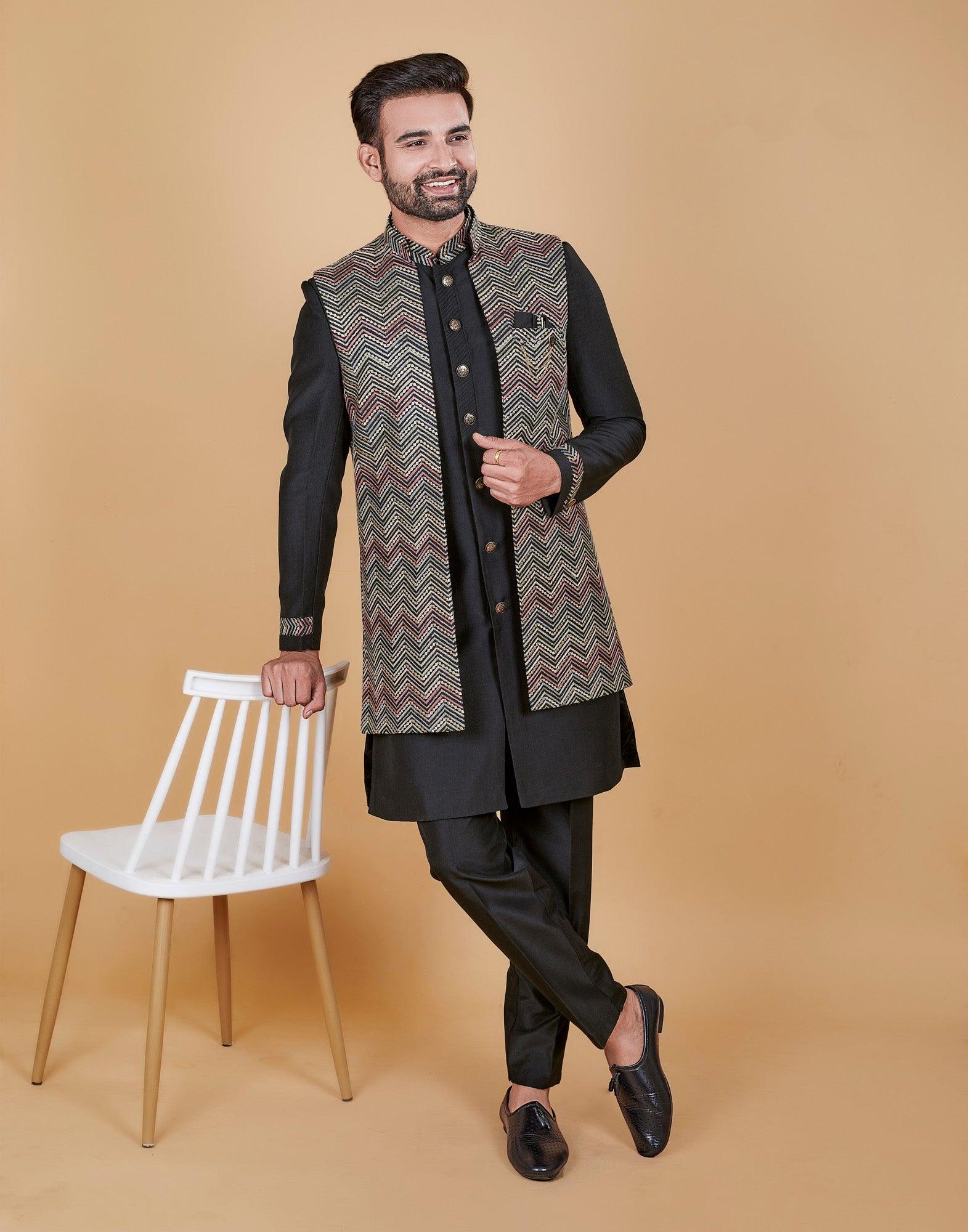 Indo Western with Long Jacket 6705