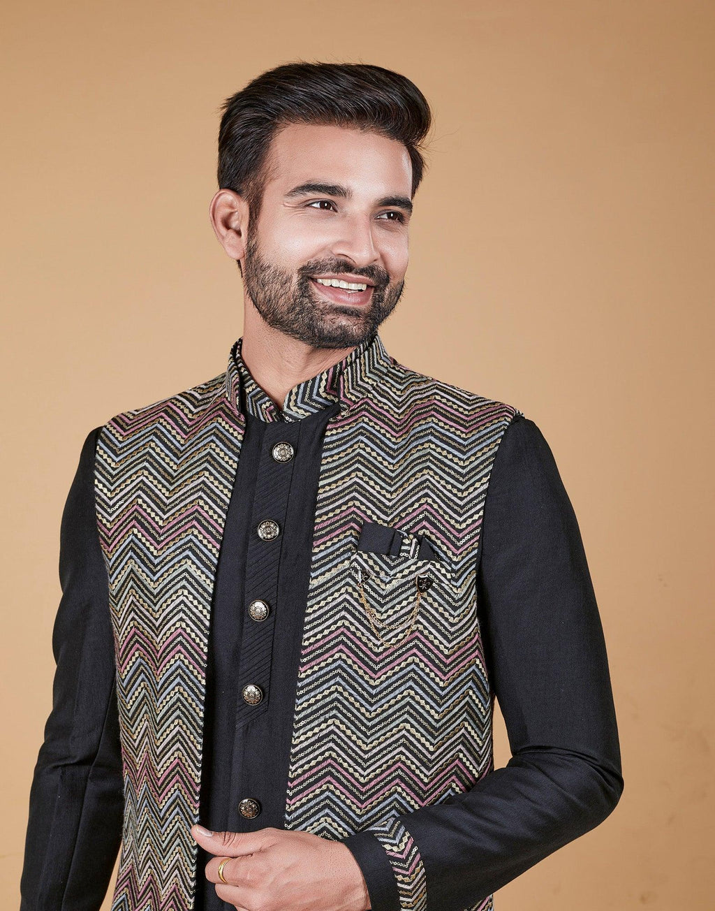 Indo Western with Long Jacket 6705