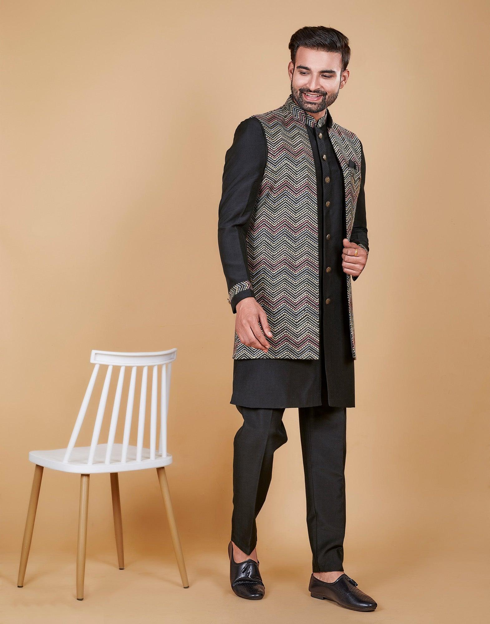 Indo Western with Long Jacket 6705